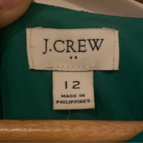 NWT J Crew Sleeveless V-Neck Shift Dress in Green Size 12 - Picture 6 of 7